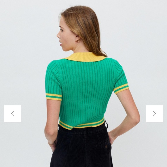 IETS FRANS ribbed collared varsity polo from Urban outfitters women’s size small - Picture 2 of 8